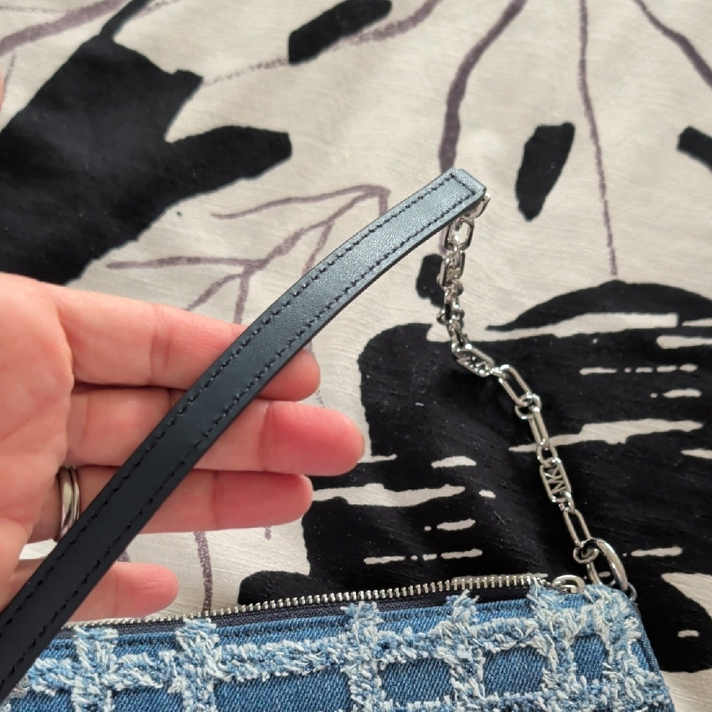 Michael Kors Blue and White Denim Shoulder Bag - Picture 4 of 6